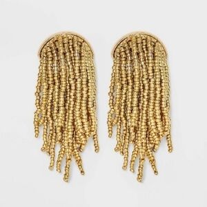 🌴 Sugarfix by Baublebar Gold Tone Strand Earrings New